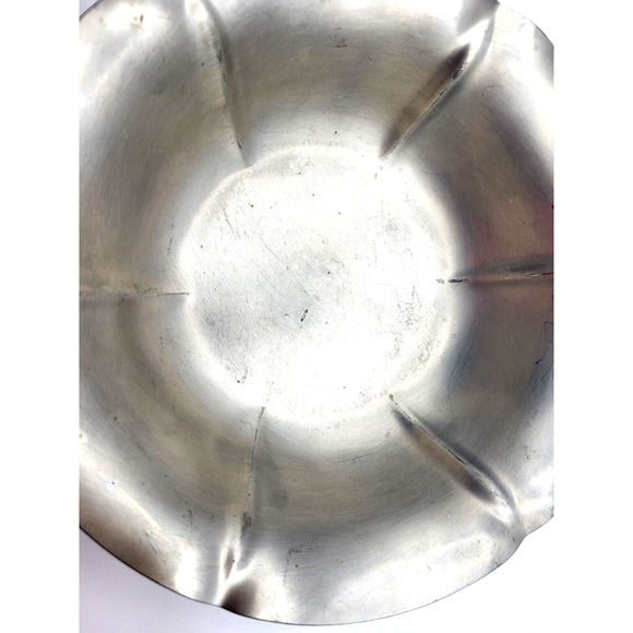 Vintage Old Colony Pewter Bowl or Trinket Dish #732 Scalloped Rim 9"x2.5" - Picture 4 of 9